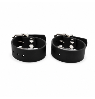 Noir Cuffs Classic – regulowane kajdanki BDSM z D-ringami Biothane , bondage, rozmiar S