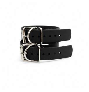 Noir Cuffs Classic M – kajdanki BDSM Biothane z regulacją i D-ringami, bondage, 2 sztuki, rozmiar M