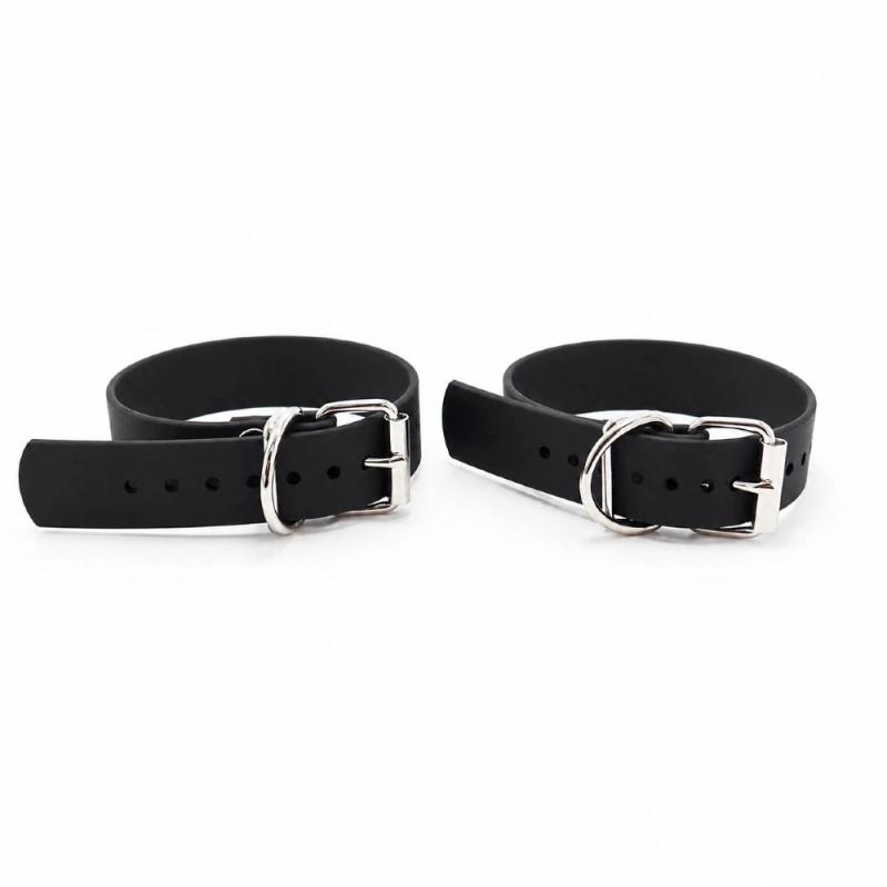 Noir Cuffs Classic L – kajdanki BDSM Biothane z regulacją i D-ringami, bondage, 2 sztuki, rozmiar L