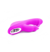 Wibrator Rabbit USB – zbliżenie na panel sterowania i uszka króliczka