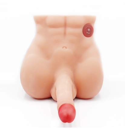 Wibrujący męski korpus z realistycznym penisem Titan RealBody – widok z przodu