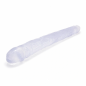 Crystal Double Flex  – dildo dwustronne silikonowe XXL transparentne, stymulacja pochwy i odbytu, podwójna penetracja