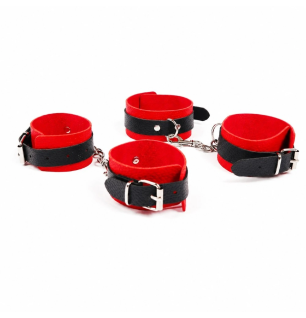 Scarlet Control BDSM Set - komplet akcesoriów BDSM, zabawy we dwoje, krępowanie