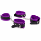 Purple Desire BDSM Set - rozbudowany zestaw BDSM z wibratorem, korkiem analnym, nasutnikami, zabawy we dwoje, krępowanie