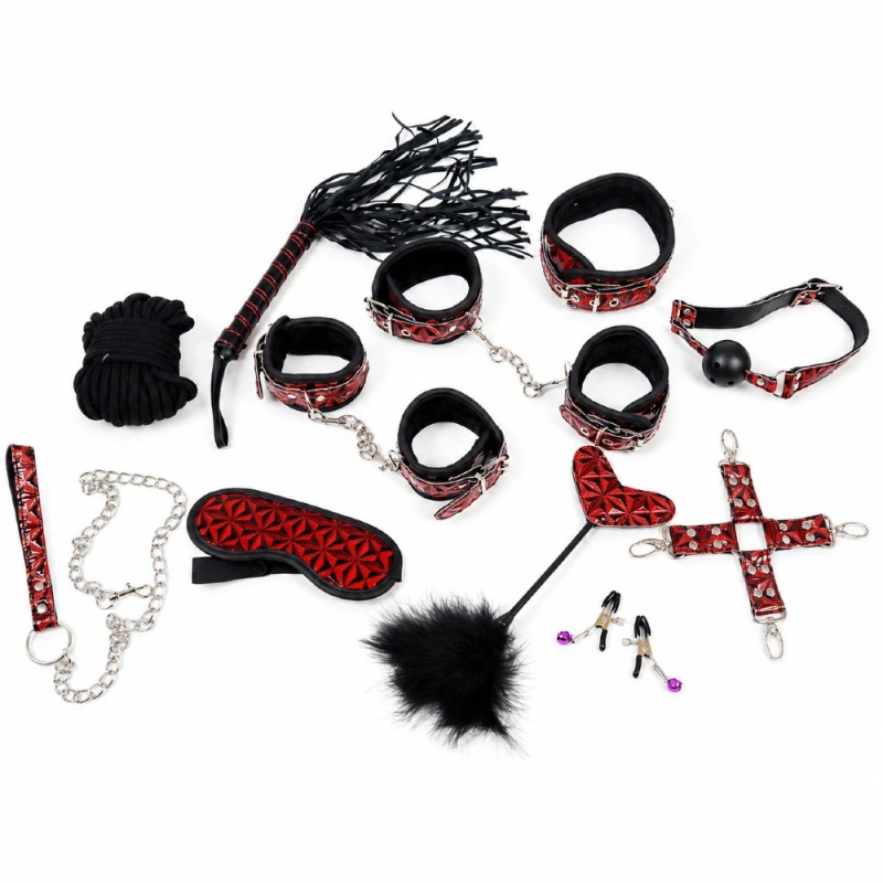 Red Desire Bondage – rozbudowany zestaw BDSM z kajdankami i akcesoriami, zabawa we dwoje, bondage