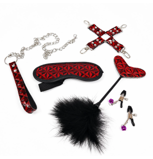Red Desire Bondage – rozbudowany zestaw BDSM z kajdankami i akcesoriami, zabawa we dwoje, bondage