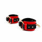 Red Desire Gold – zestaw BDSM z kajdankami, obrożą, kneblem i pejczem, zabawy we dwoje, bondage