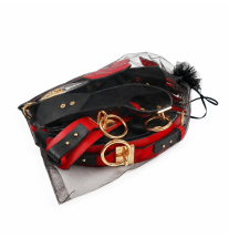 Zestaw akcesoriów BDSM Red Desire Gold w woreczku do przechowywania