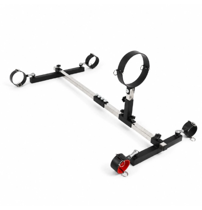 SteelFrame Control – regulowane dyby BDSM z obrożą i kajdankami