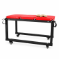 Crimson Bondage Bed – mobilne metalowe łóżko BDSM z pasami i linami, zabawy we dwoje, krępowanie