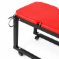 Crimson Bondage Bed – mobilne metalowe łóżko BDSM z pasami i linami, zabawy we dwoje, krępowanie