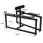 Black Control Bed – regulowane metalowe łóżko BDSM do bondage, uchwyty na nogi i ręce, mobilna konstrukcja