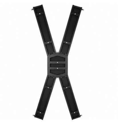 Scarlet X Control –tapicerowany krzyż Św. Andrzeja BDSM z kajdankami, bondage