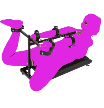 Łóżko BDSM do bondage z regulowanym systemem unieruchomienia