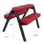 Red Position Bench – regulowany stołek BDSM do Bondage z tapicerowanymi podporami