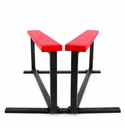 Red Duo Bench – regulowane łóżko BDSM do Bondage z kajdankami i pasami