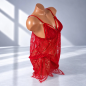 Red Flower - czerwony koronkowy komplet bielizny erotycznej z koszulką i stringami, rozmiar UNI Red Flower - czerwony koronkowy komplet bielizny erotycznej z koszulką i stringami, rozmiar UNI