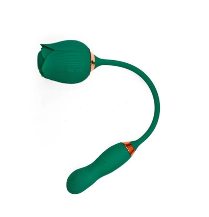 AeroPulse Duo – powietrzny stymulator łechtaczki i wibrator 2w1 róża