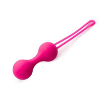 Podwójna kulka treningowa mięśni dna miednicy, silikonowa, różowa