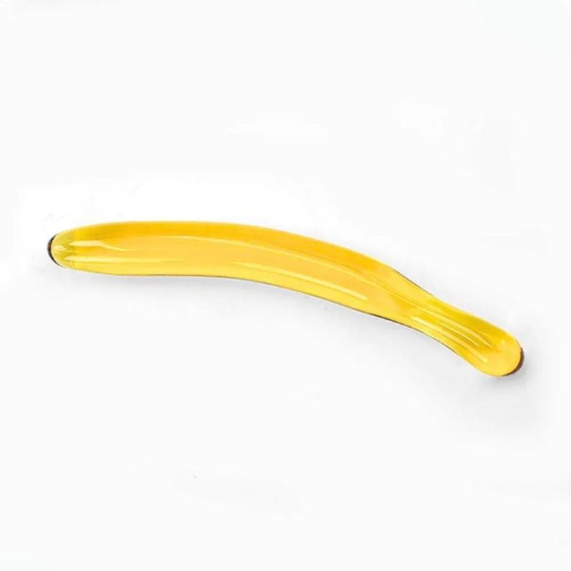 Glass Banana – szklane dildo Banan, masażer intymny, stymulator analny