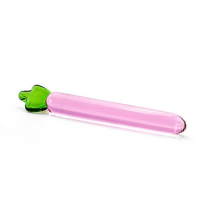 Radish Glass Dildo - szklane dildo rzodkiewka, stymulator, różowe