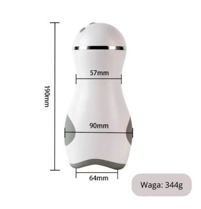 Cup Suction Vibrator - masturbator męski ssący z wibracją LCD i USB