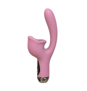 Rabbit 3w1 - Wibrator Ssący Punkt G Łechtaczka Języczek Silikonowy LED USB