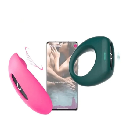 Magic Motion Candy & Dante - różowy i zielony pierścień wibrujący sterowany aplikacją na smartfonie