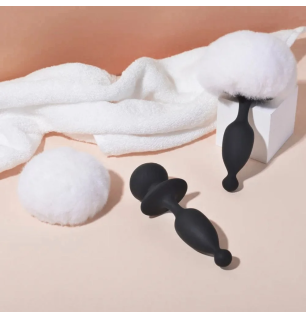 Magic Bunny Tail Pro – plug analny z króliczym ogonem sterowany Bluetooth