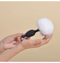 Silikonowy korek analny z puszystym ogonkiem