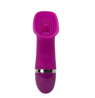 Masażer łechtaczki z języczkiem, silikonowy – widok z przodu