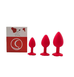 Zestaw korków analnych z opakowaniem – silikonowe plugi analne w różnych rozmiarach
