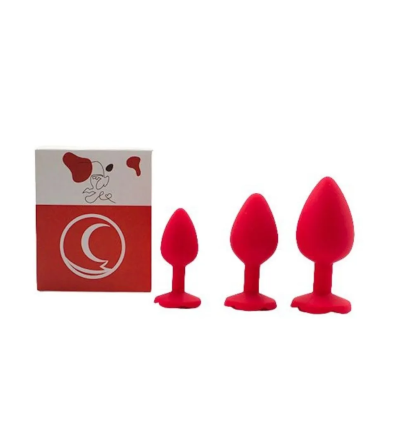 Zestaw korków analnych z opakowaniem – silikonowe plugi analne w różnych rozmiarach