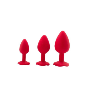 Korki analne Rose Plug – silikonowe plugi analne, 3 rozmiary (do wyboru)