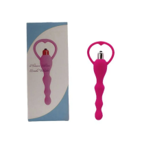 Wibrator analny Beads, silikonowy, różowy z opakowaniem