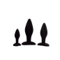 Zestaw 3 korków analnych silikonowych Trio Black – plugi analne w różnych rozmiarach Zestaw 3 korków analnych silikonowych Trio Black – plugi analne w różnych rozmiarach