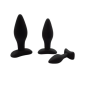 Zestaw 3 korków analnych silikonowych Trio Black – plugi analne w różnych rozmiarach Zestaw 3 korków analnych silikonowych Trio Black – plugi analne w różnych rozmiarach