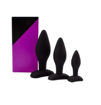 Zestaw korków analnych z opakowaniem – silikonowe plugi analne, 3 rozmiary