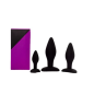 Zestaw 3 korków analnych silikonowych Trio Black – plugi analne w różnych rozmiarach Zestaw 3 korków analnych silikonowych Trio Black – plugi analne w różnych rozmiarach