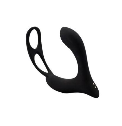 Masażer prostaty Viron Sync silikonowy, czarny, ergonomiczny kształt z uchwytem