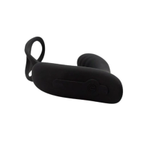 Masażer prostaty Viron Sync - silikonowy plug analny, panel sterowania, widok od sporu