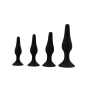 Black Steps – zestaw 4 silikonowych korków analnych, plugi analne w różnych rozmiarach Black Steps – zestaw 4 silikonowych korków analnych, plugi analne w różnych rozmiarach