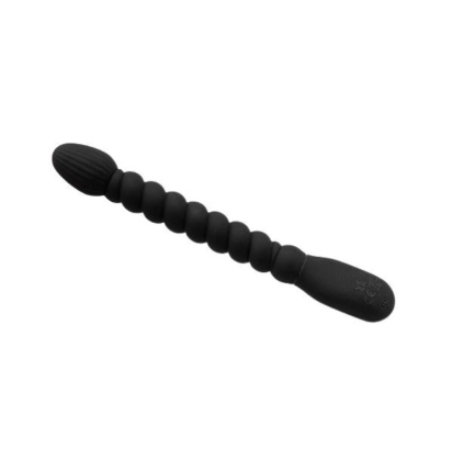 Black Spiral Pro – wibrator analny premium, silikonowa sonda analna USB