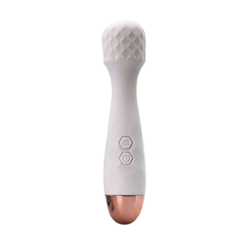 Wand Massager - silikonowy masażer do ciała z teksturowaną głowicą, USB