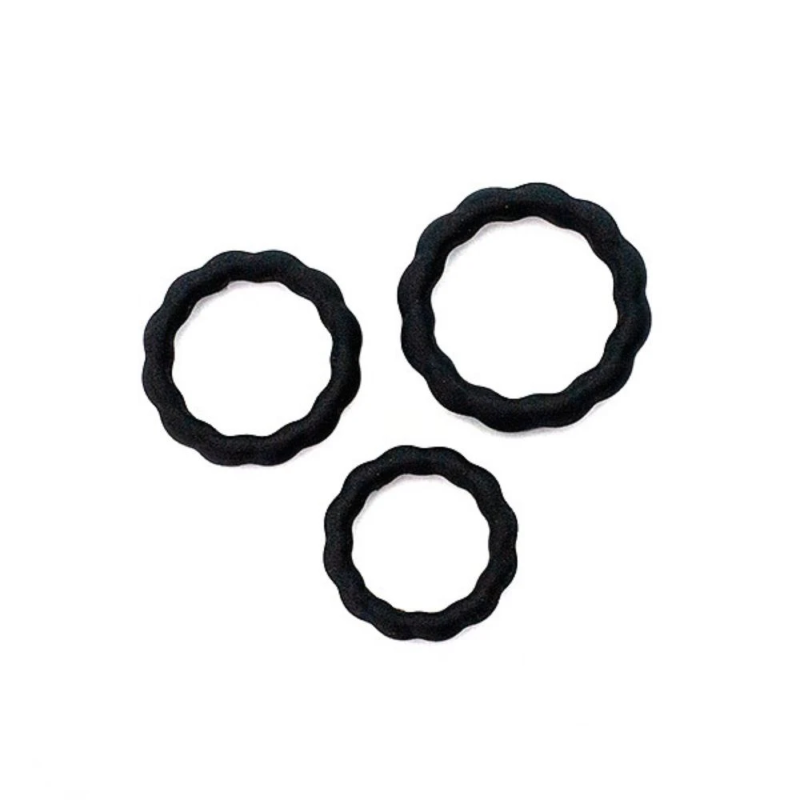 PowerRings Set – silikonowe pierścienie erekcyjne z wypustkami, 3 sztuki PowerRings Set – silikonowe pierścienie erekcyjne z wypustkami, 3 sztuki