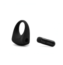 Elastyczny pierścień erekcyjny z wibracją – widok z boku i oddzielny bullet