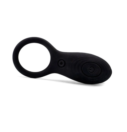 Czarna nakładka wibrująca na penisa z panelem sterowania