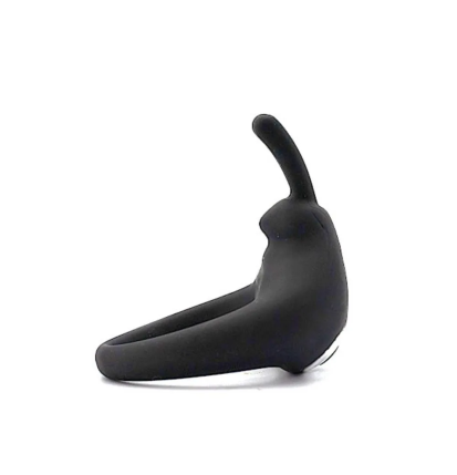 Wibrująca nakładka rabbit na penisa z wyprofilowanym ramieniem