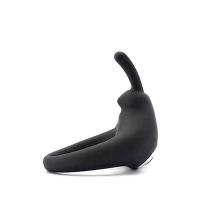 Wibrująca nakładka rabbit na penisa z wyprofilowanym ramieniem