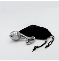 Metalowy korek analny z etui – ergonomiczny kształt ze stali